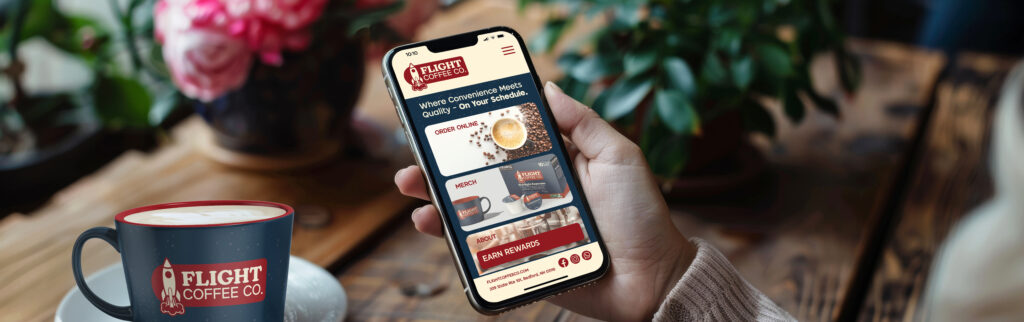 Flight Coffee Co, Bedford, NH, mobile homepage